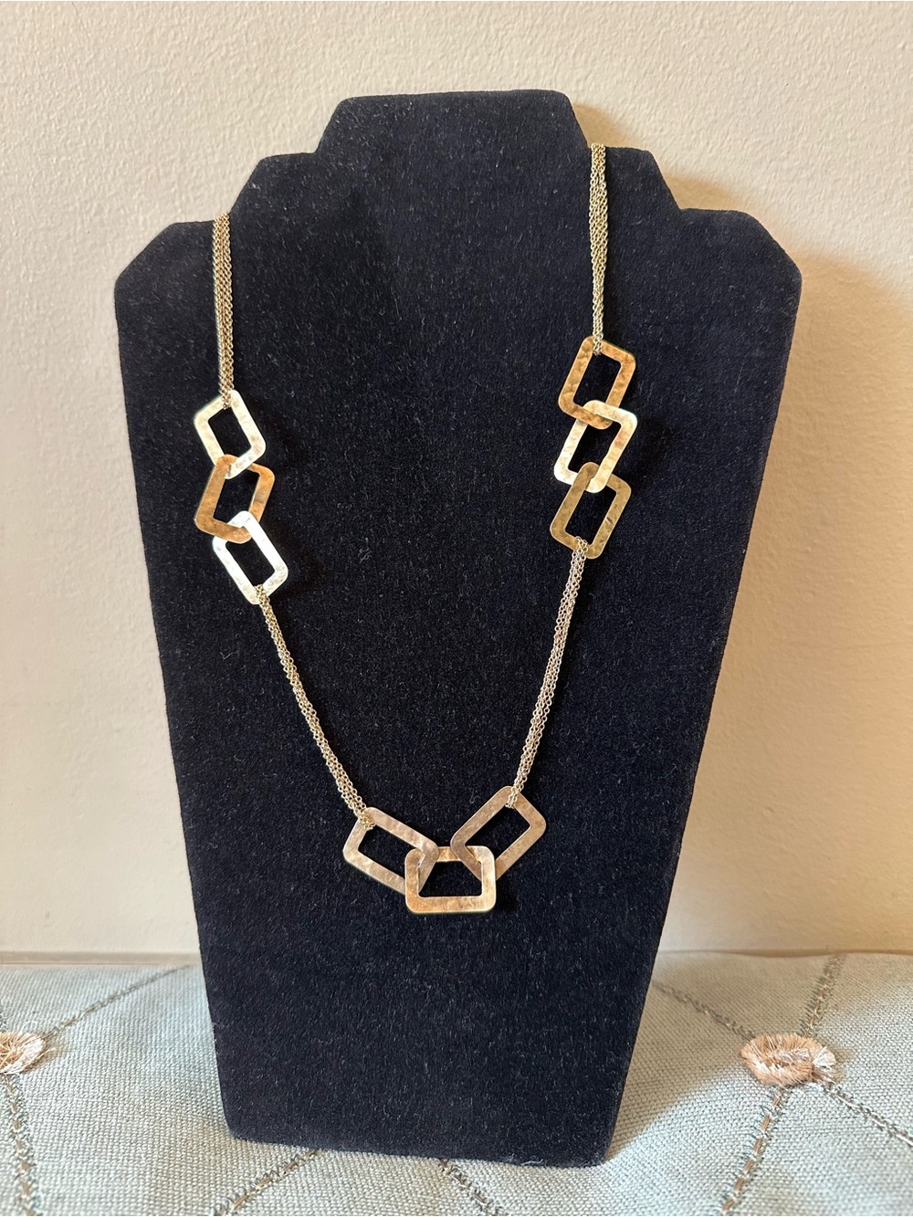 Christian Bernard Gold Link Geometric Necklace - Elegant Women’s Jewelry